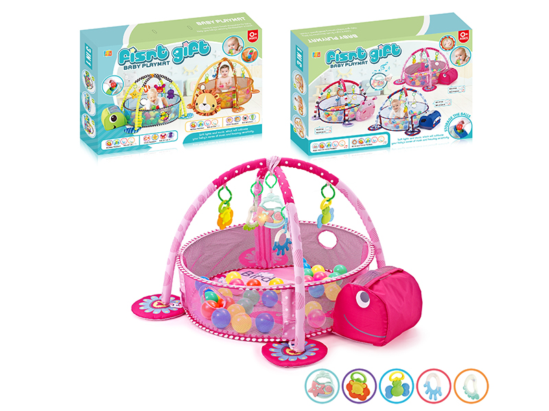 Baby Fitness Blanket With 12 Ocean Balls/With Music (Pink)