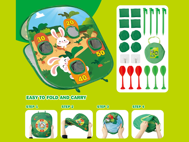 3 In 1 Folding Throwing Sandbag Board (White Rabbit Radish)