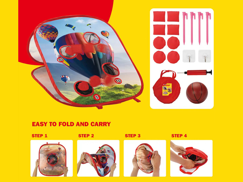 Folding Basketball Throwing Sandbag Board (Balloon Pattern)