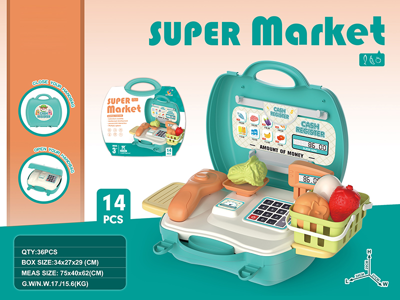 Super Market Cash Register Storage Suitcase