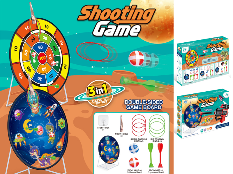 Double Sided Dinosaur Circular Target