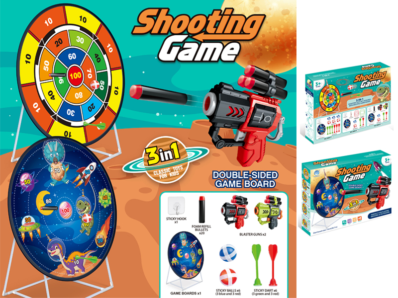 Double Sided Dinosaur Circular Target