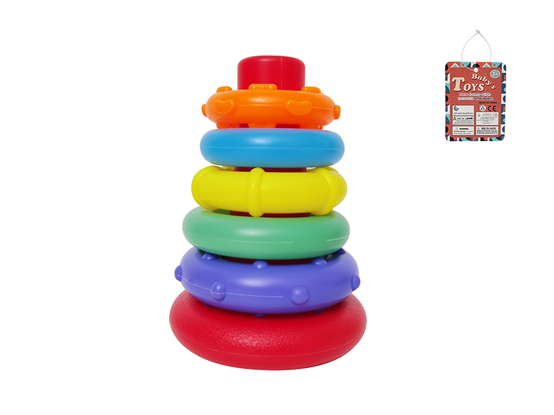 Rainbow Rings Stack Tumbler Toy