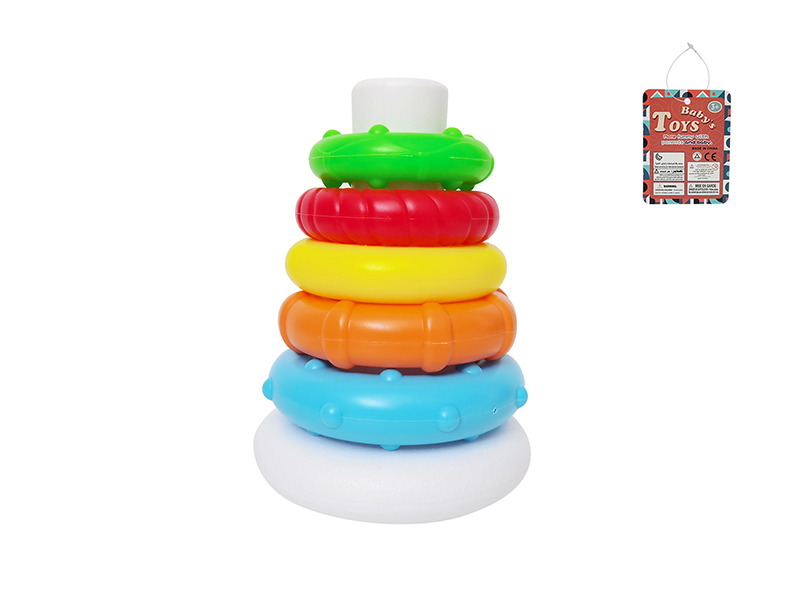 Rainbow Rings Stack Tumbler Toy