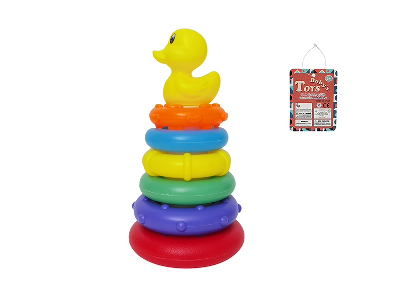 Rainbow Rings Stack Tumbler Toy(Duck)