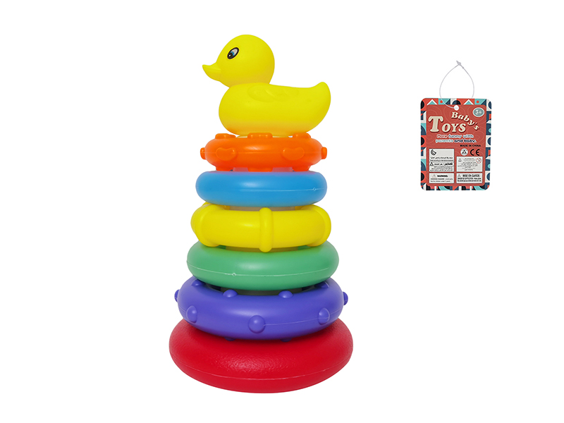 Rainbow Rings Stack Tumbler Toy(Duck)