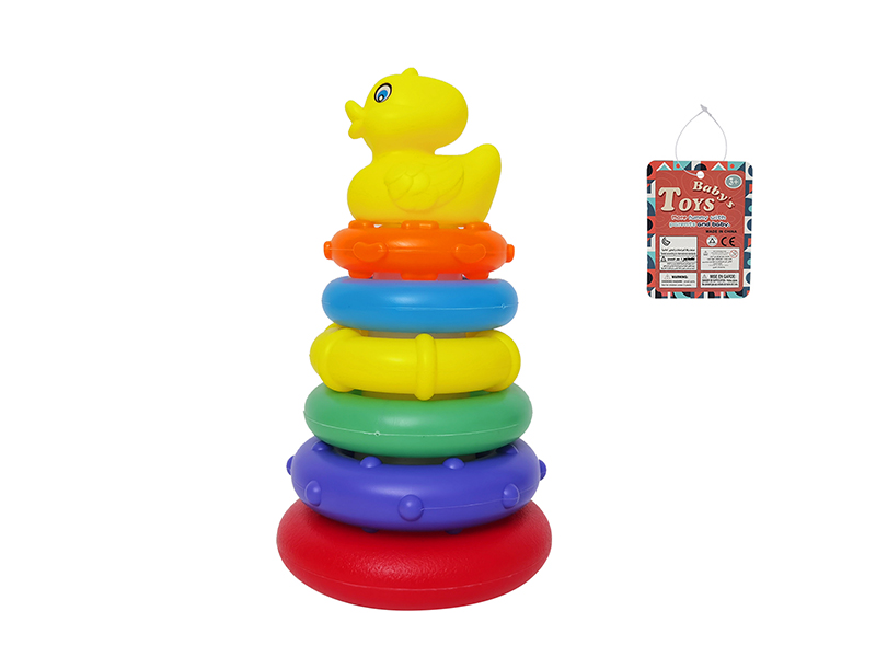 Rainbow Rings Stack Tumbler Toy(Duck)