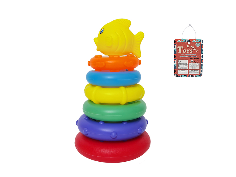 Rainbow Rings Stack Tumbler Toy(Clownfish)