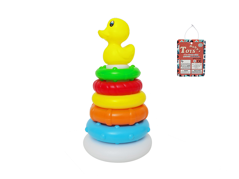 Rainbow Rings Stack Tumbler Toy(Duck)