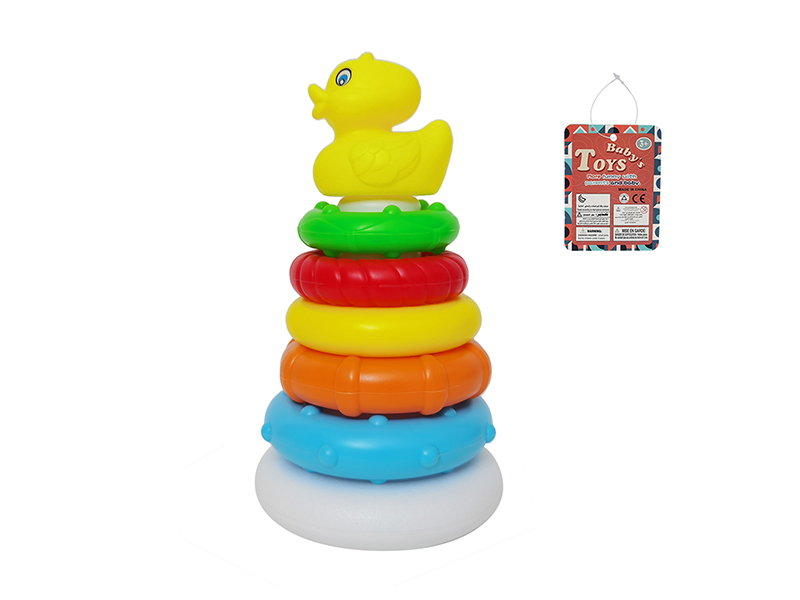 Rainbow Rings Stack Tumbler Toy(Duck)