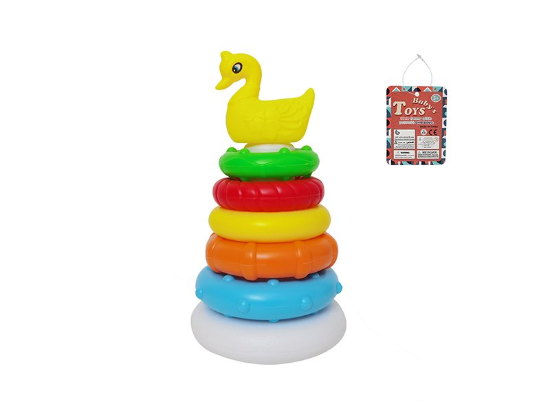 Rainbow Rings Stack Tumbler Toy(Swan)