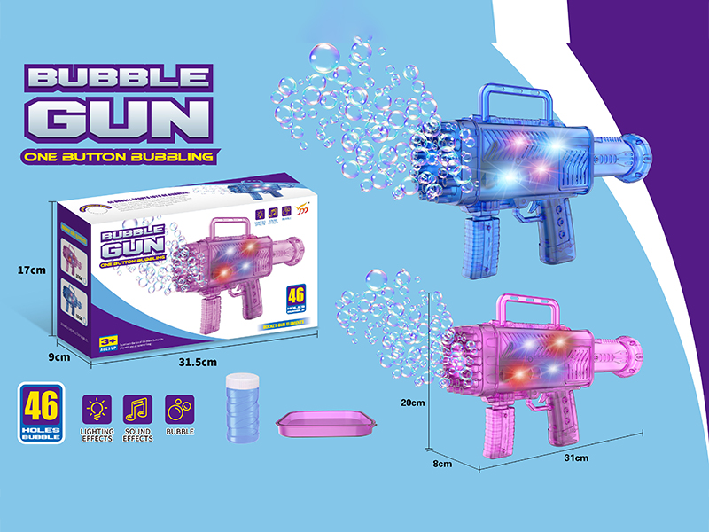 46 Hole Rocket Launcher Bubble Gun With Light Music