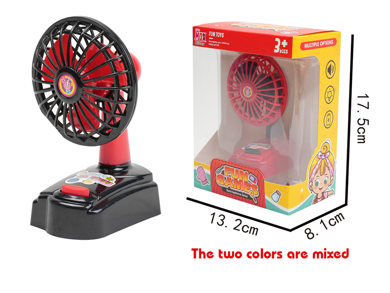 Mini Electric Simulation Fan (Black Red)