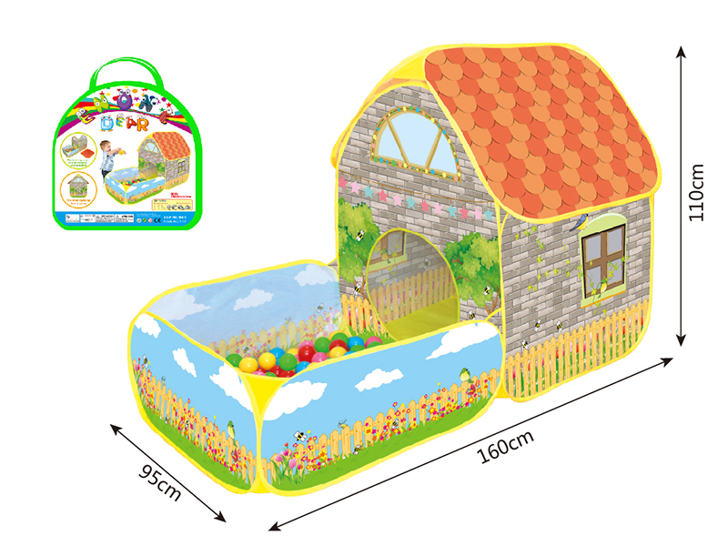 House Shape Tent + Ball Pool