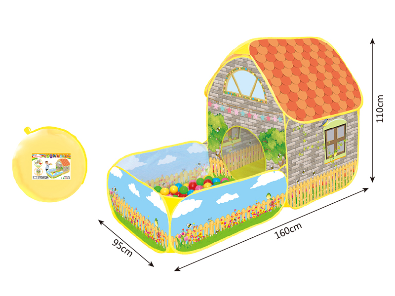 House Shape Tent + Ball Pool