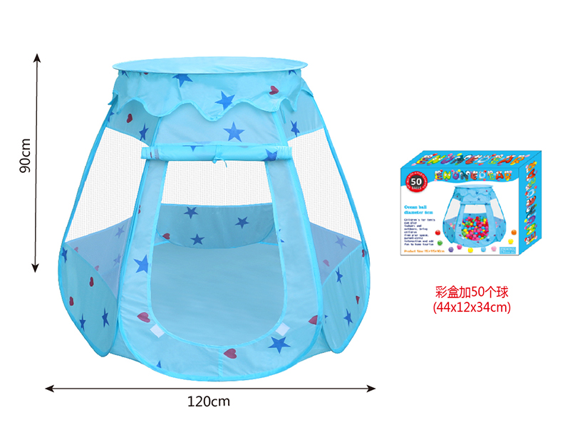 Blue Children's Tent With 50 Ocean Balls