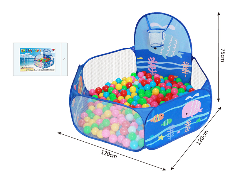 Ocean Ball Pool With Basketball Hoop