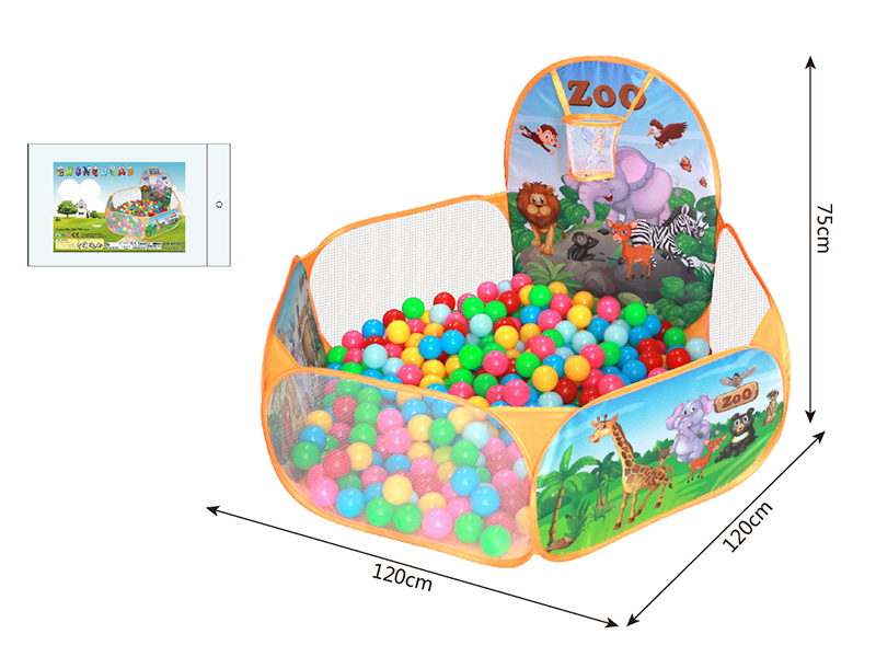 Ocean Ball Pool With Basketball Hoop