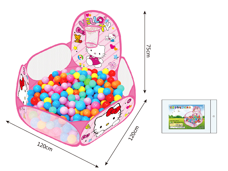 Ocean Ball Pool With Basketball Hoop(Hello Kitty)