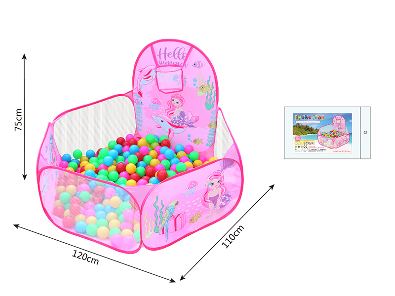Mermaid Ball Pool With Basketball Hoop