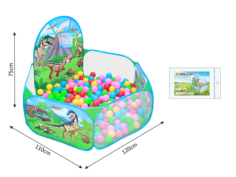 Cartoon Dinosaur Ocean Ball Pool With Basketball Hoop