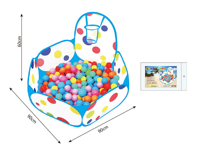 Ocean Ball Pool With Basketball Hoop