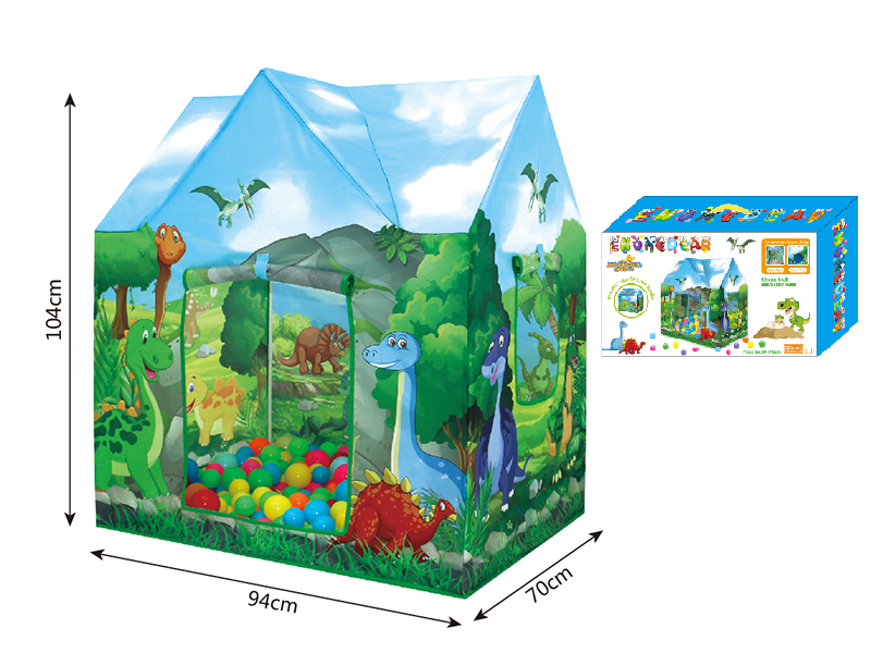 Dinosaur World Play Tent House + 50 Balls