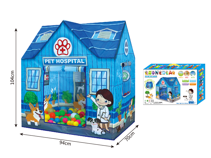 Pet Hospital Play Tent House(Blue)