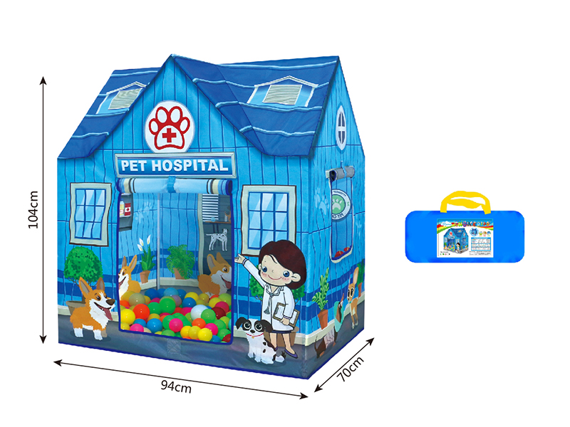Pet Hospital Play Tent House(Blue)