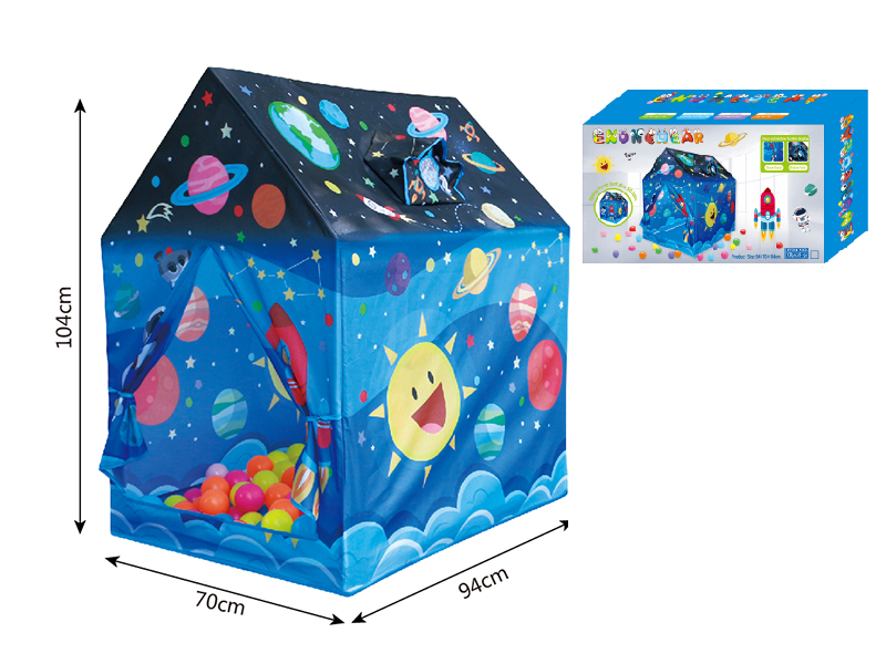 Space Theme Play Tent House + 50 Balls