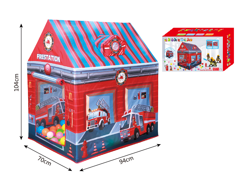 Fire Control Theme Play Tent House + 50 Balls