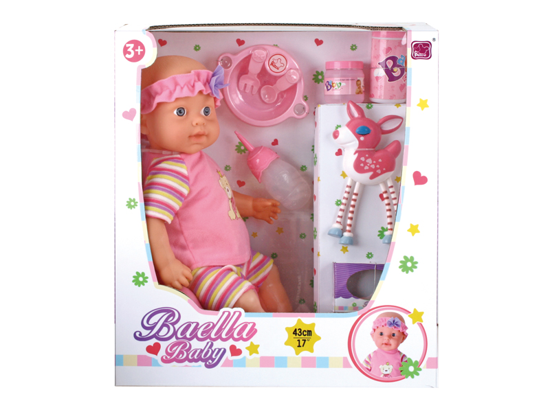 17 Inch Ic Drinking Water Doll Set