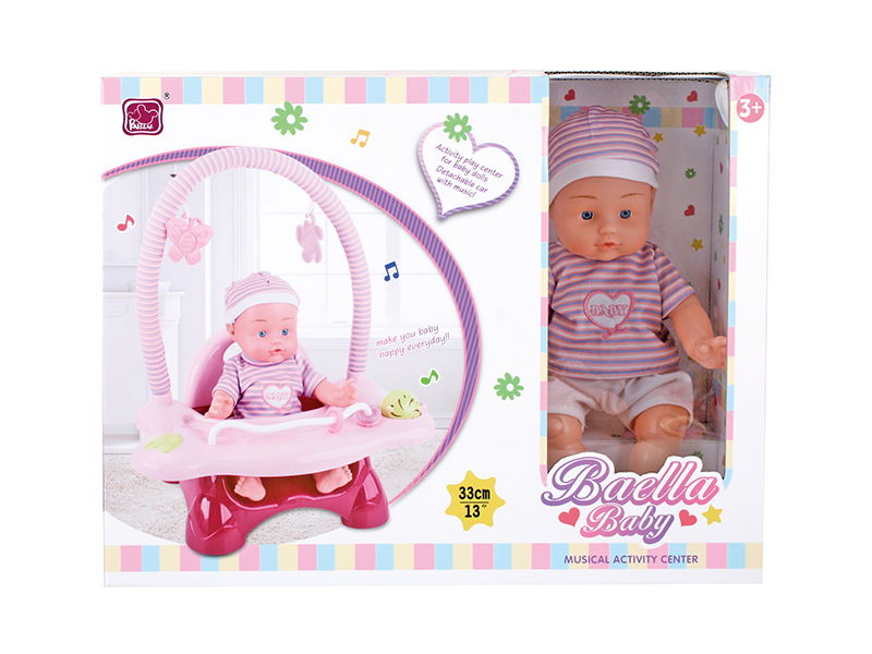13 Inch Baby Dining Chair+Doll Set