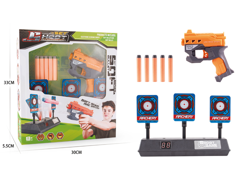 Electric Scoring Target+Soft Bullet Gun