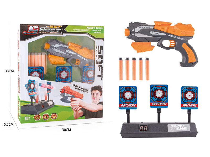 Electric Scoring Target+Soft Bullet Gun