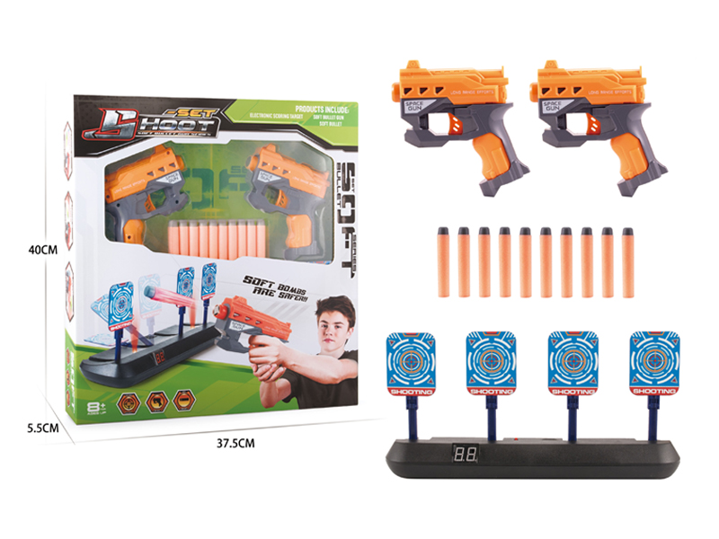 Electric Scoring Target+Soft Bullet Gun