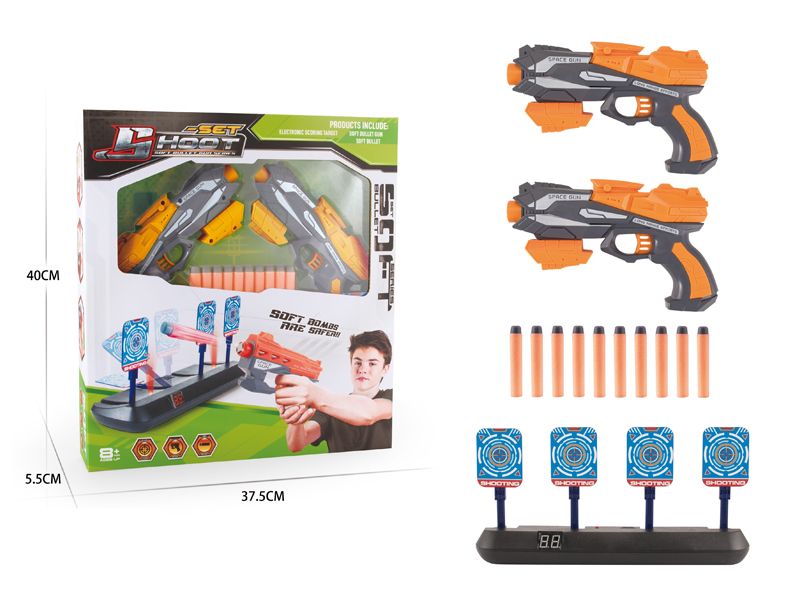 Electric Scoring Target+Soft Bullet Gun