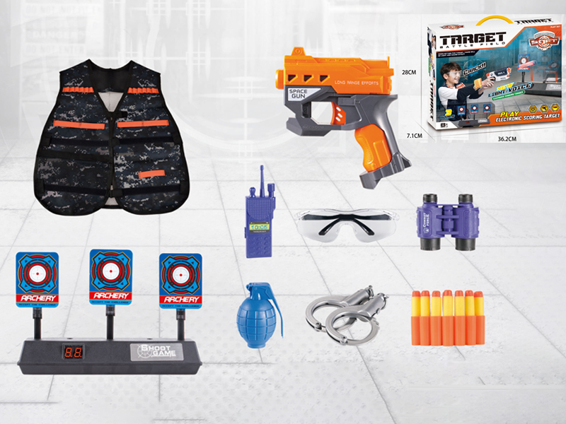 Electric Scoring Target+Soft Bullet Gun