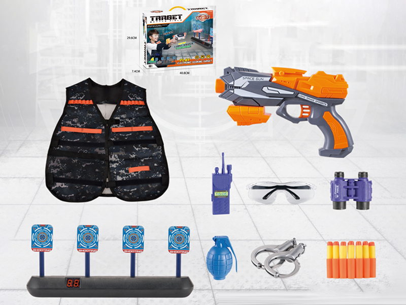 Electric Scoring Target+Soft Bullet Gun