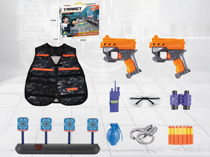 Electric Scoring Target+Soft Bullet Gun