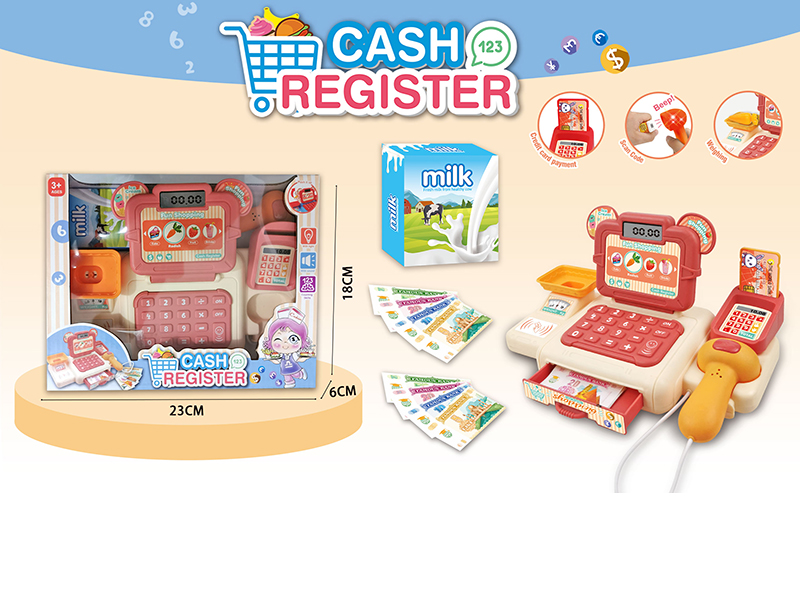 Simulated Cash Register Set With Light And Sound