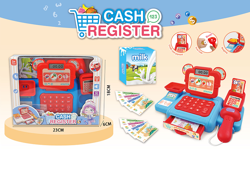 Simulated Cash Register Set With Light And Sound