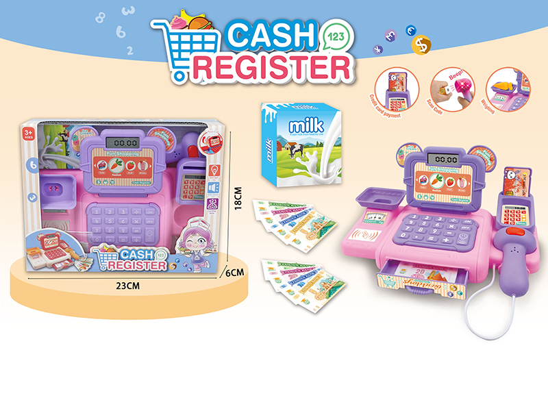 Simulated Cash Register Set With Light And Sound