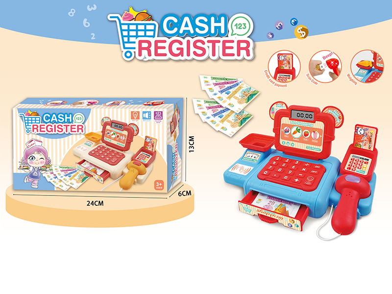 Simulated Cash Register Set With Light And Sound