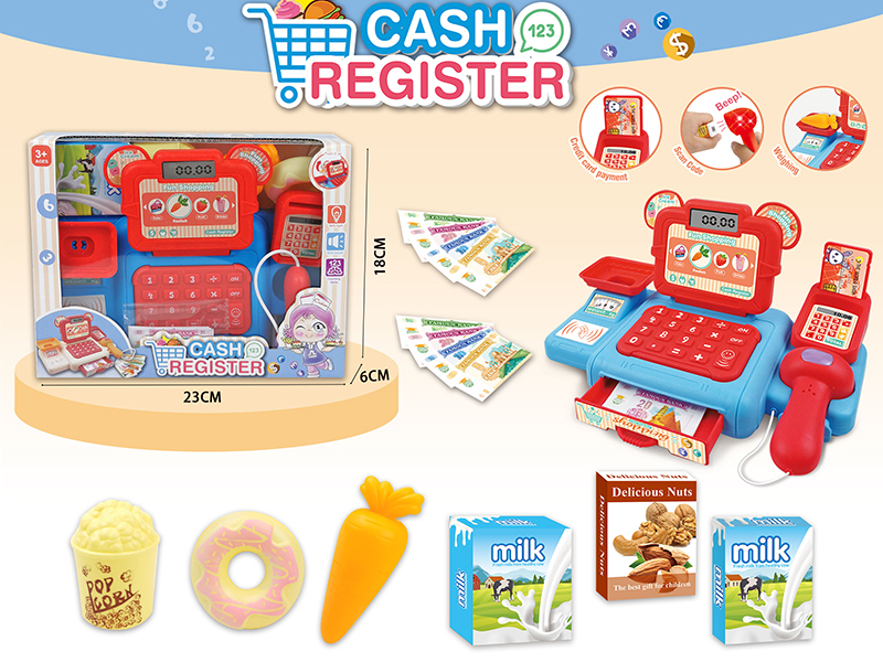 Simulated Cash Register Set With Light And Sound