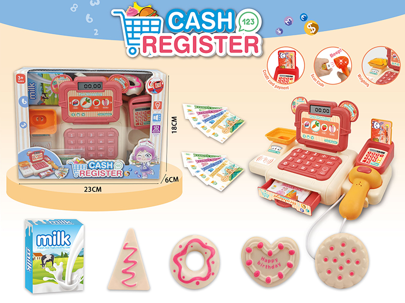 Simulated Cash Register Set With Light And Sound