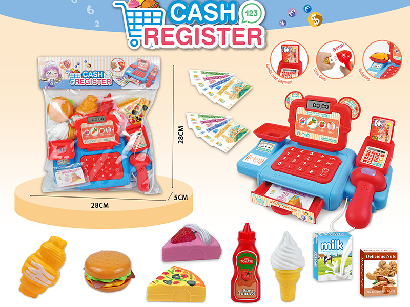 Simulated Cash Register Set With Light And Sound