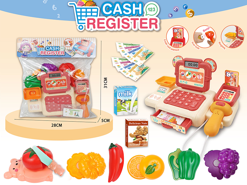 Simulated Cash Register Set With Light And Sound