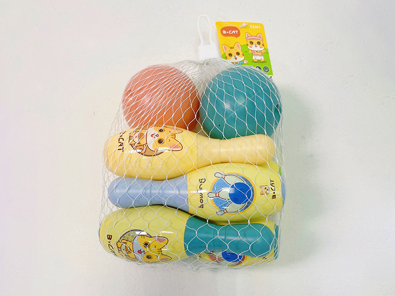 Bowling Toy Set (6 Bowling Balls+2 Round Balls)