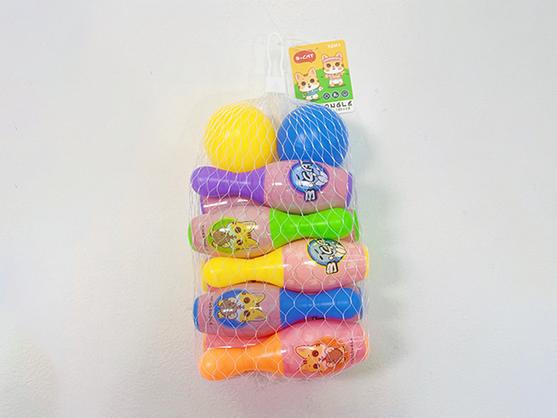 Bowling Toy Set (10 Bowling Balls+2 Round Balls)